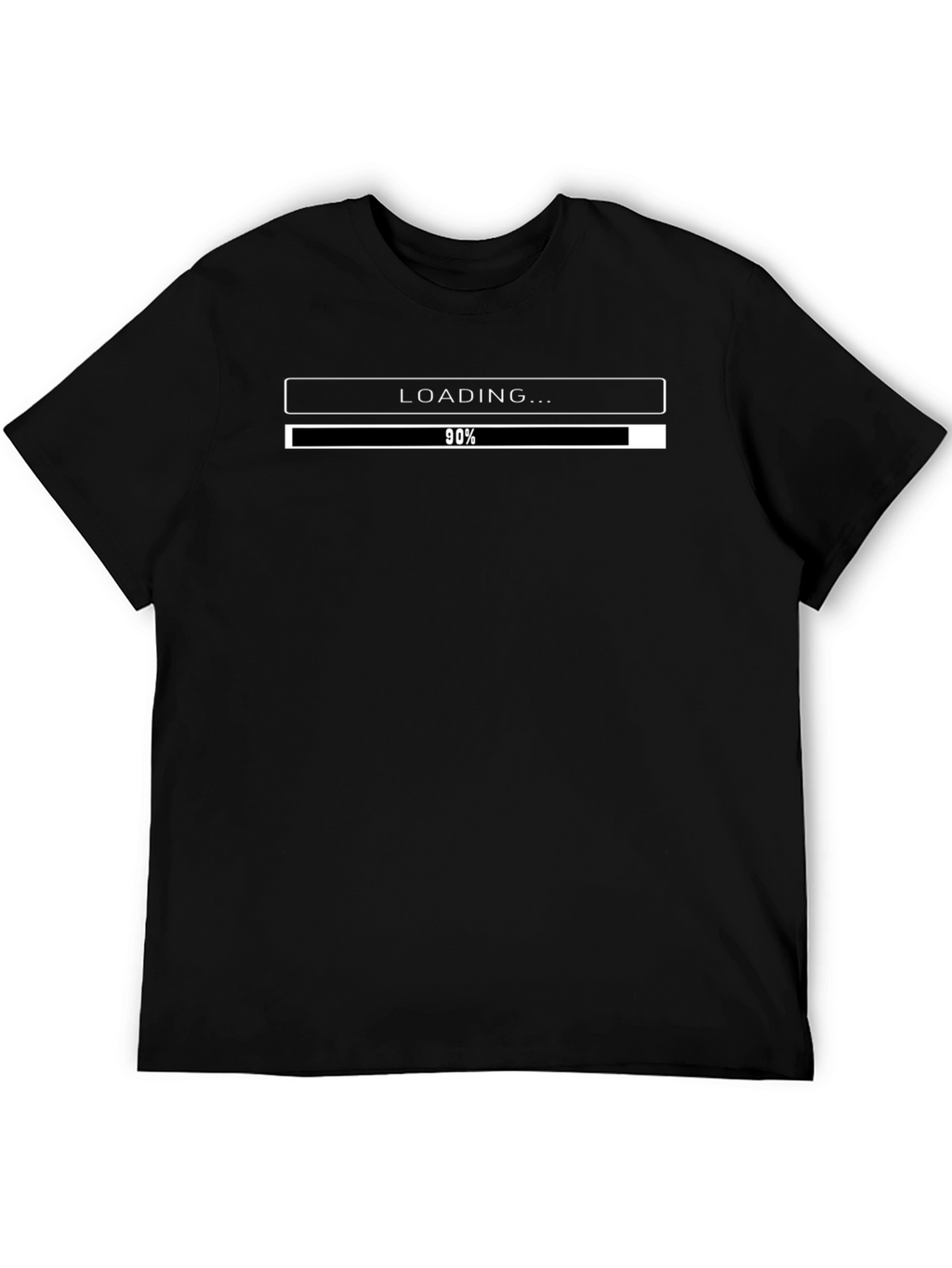 Loading 90% Complete Graphic Tee - Black Cotton T-Shirt