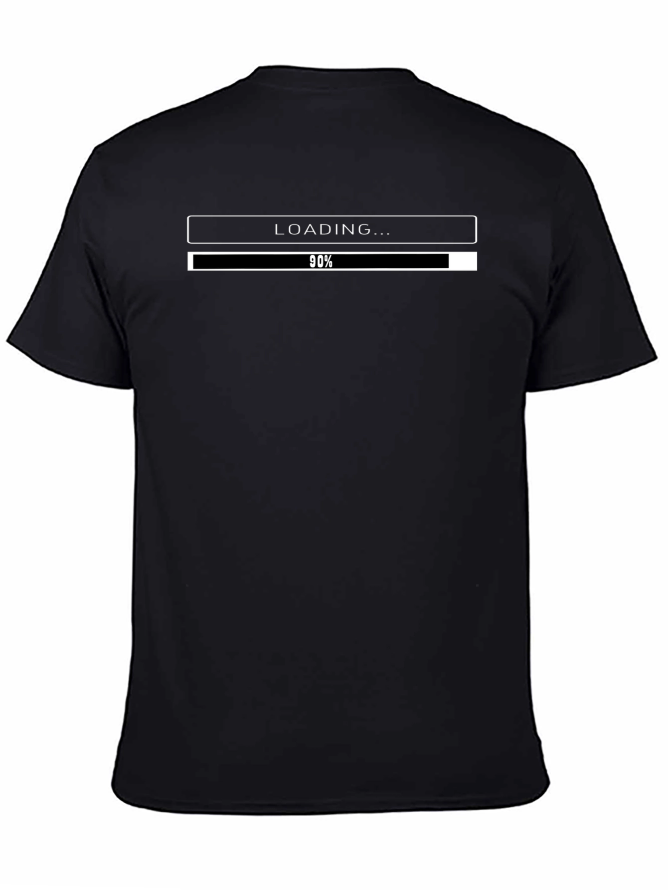 Loading 90% Complete Graphic Tee - Black Cotton T-Shirt