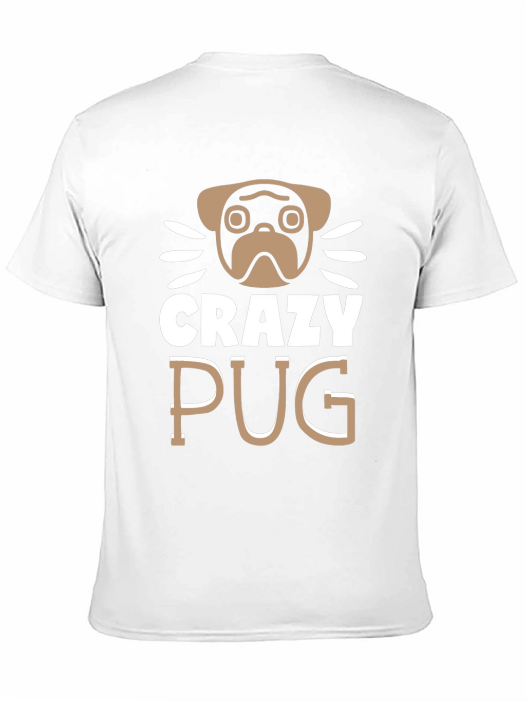 Crazy Pug Graphic Tee - Unisex Cotton T-Shirt
