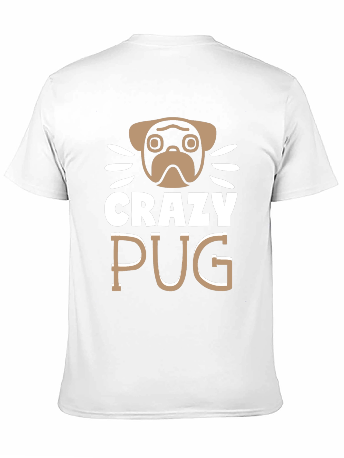 Crazy Pug Graphic Tee - Unisex Cotton T-Shirt