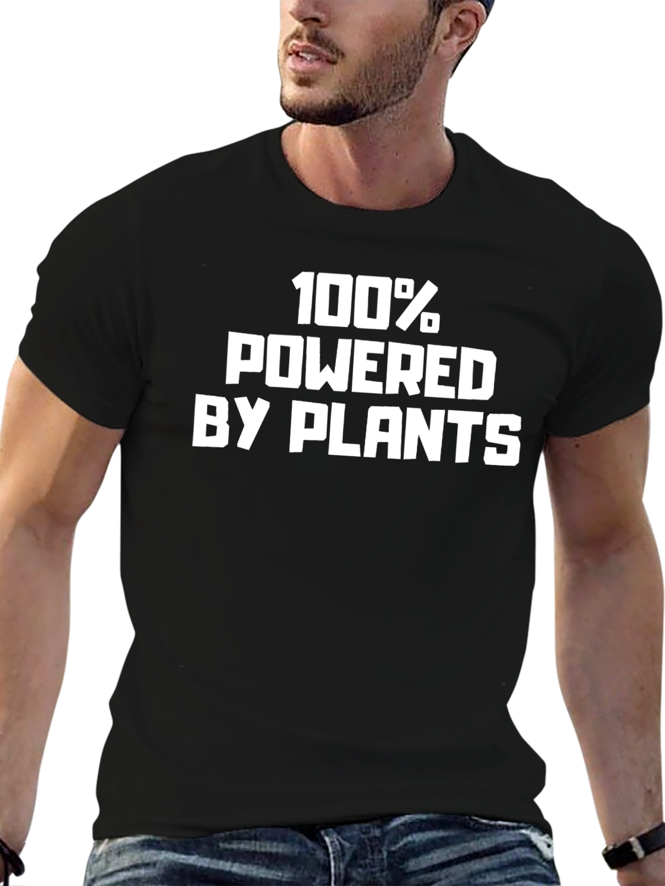 100% Powered by Plants T-Shirt - Vegan Lifestyle