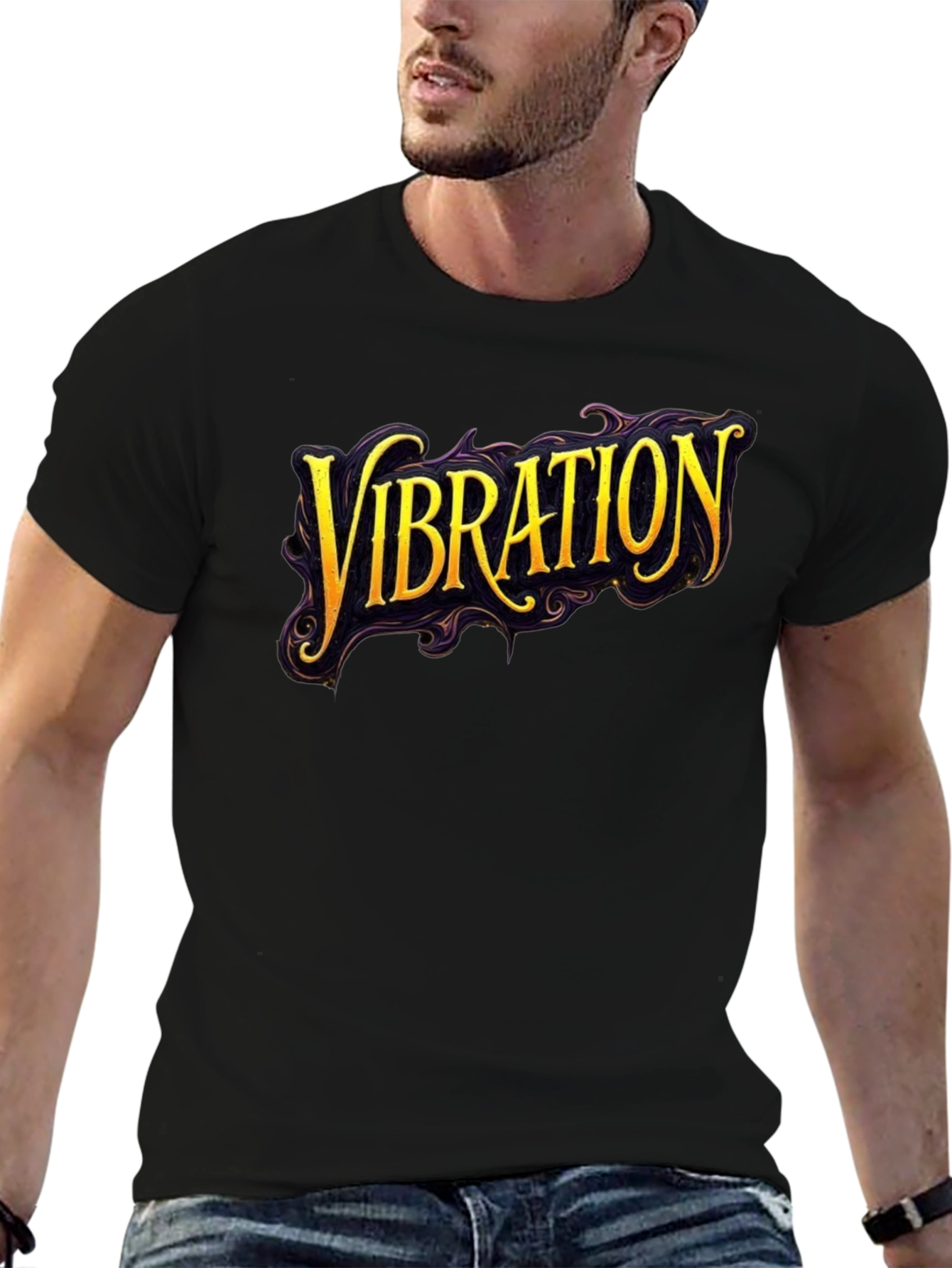 Vibration Graphic Black T-Shirt