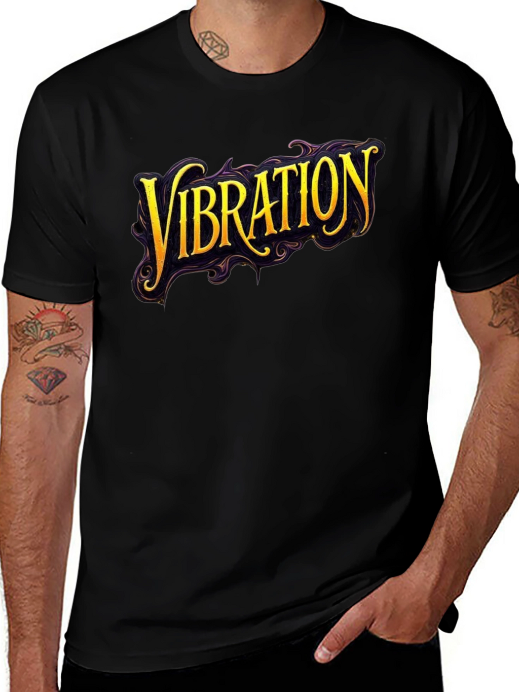 Vibration Graphic Black T-Shirt
