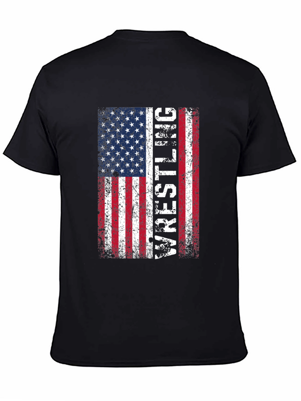 Wrestling USA Flag T-Shirt - Patriotic Sports Tee
