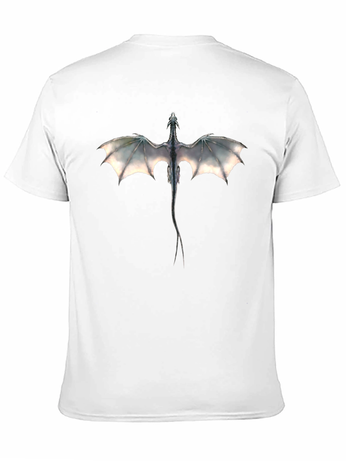 Dragon Graphic Tee - Black Cotton Blend Shirt