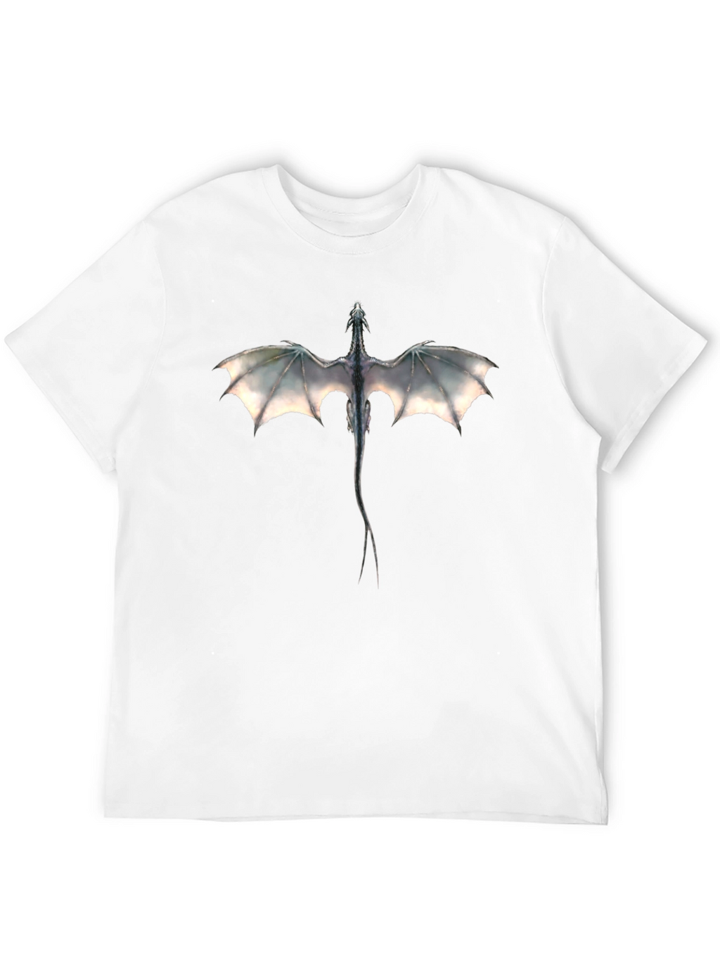 Dragon Graphic Tee - Black Cotton Blend Shirt