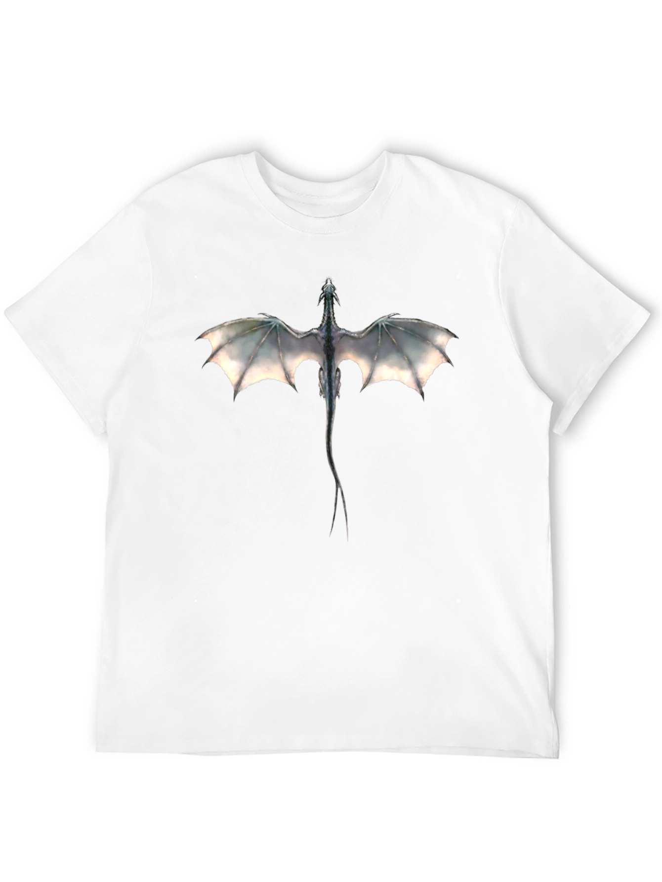 Dragon Graphic Tee - Black Cotton Blend Shirt