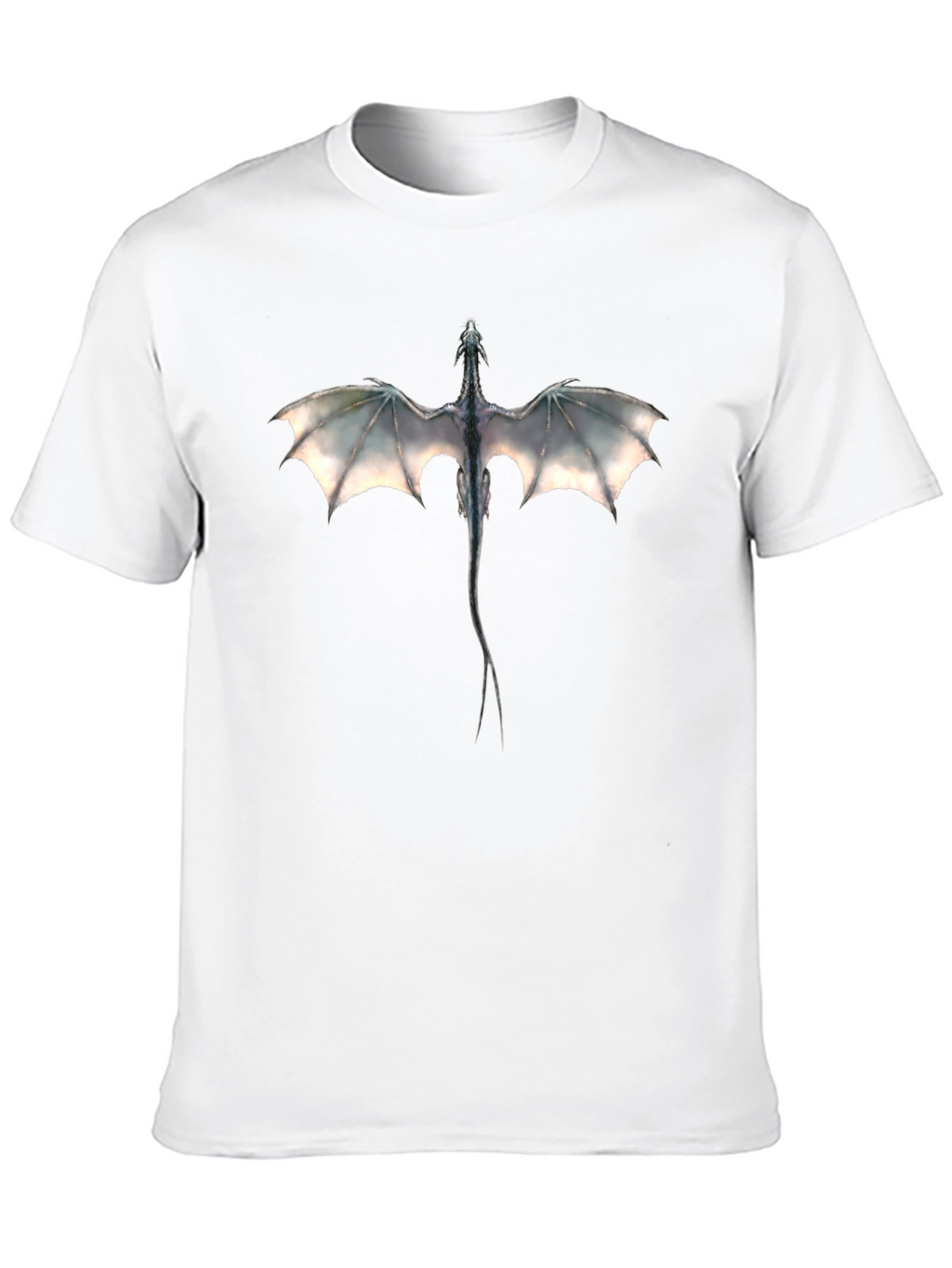 Dragon Graphic Tee - Black Cotton Blend Shirt