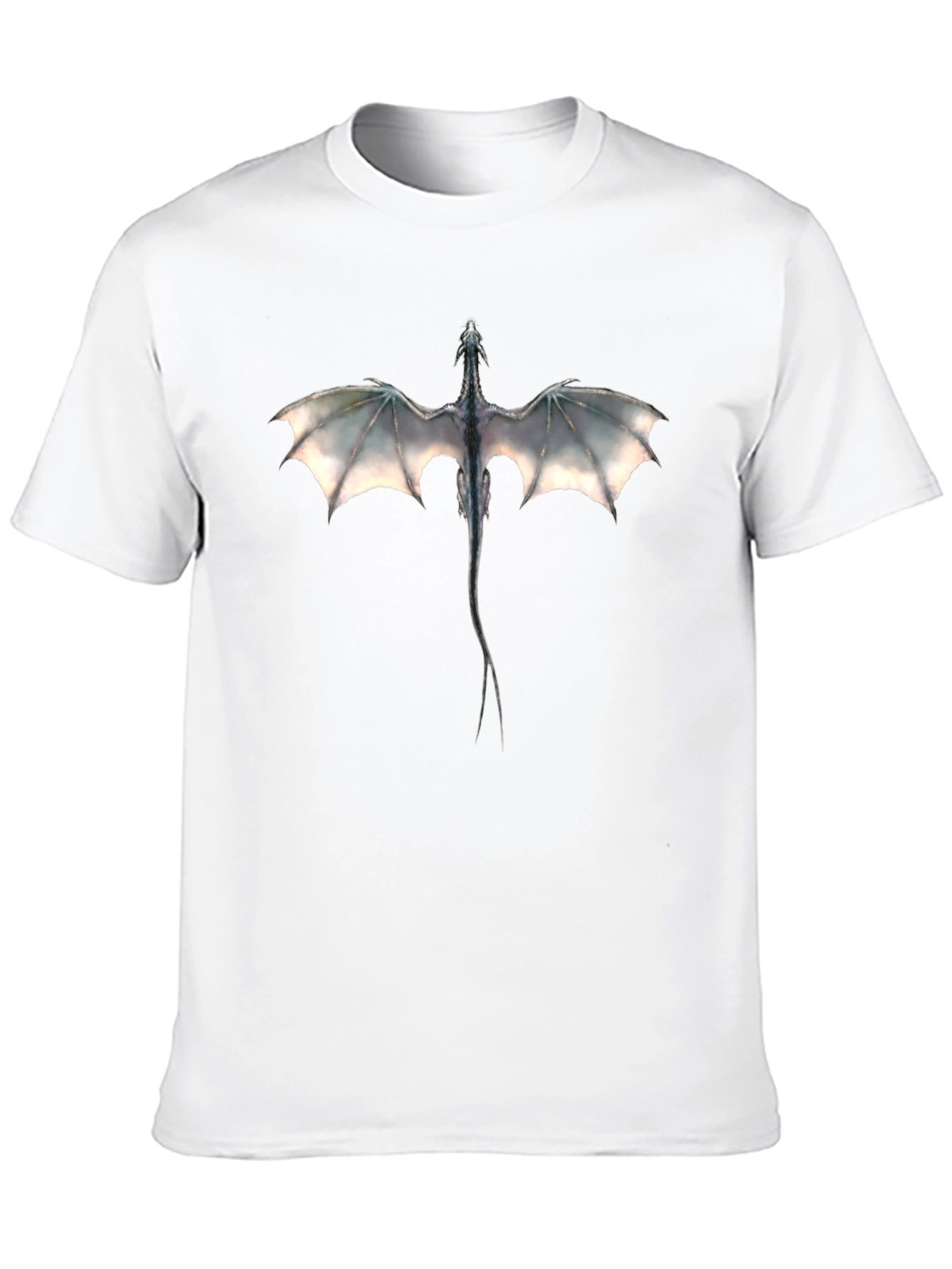 Dragon Graphic Tee - Black Cotton Blend Shirt