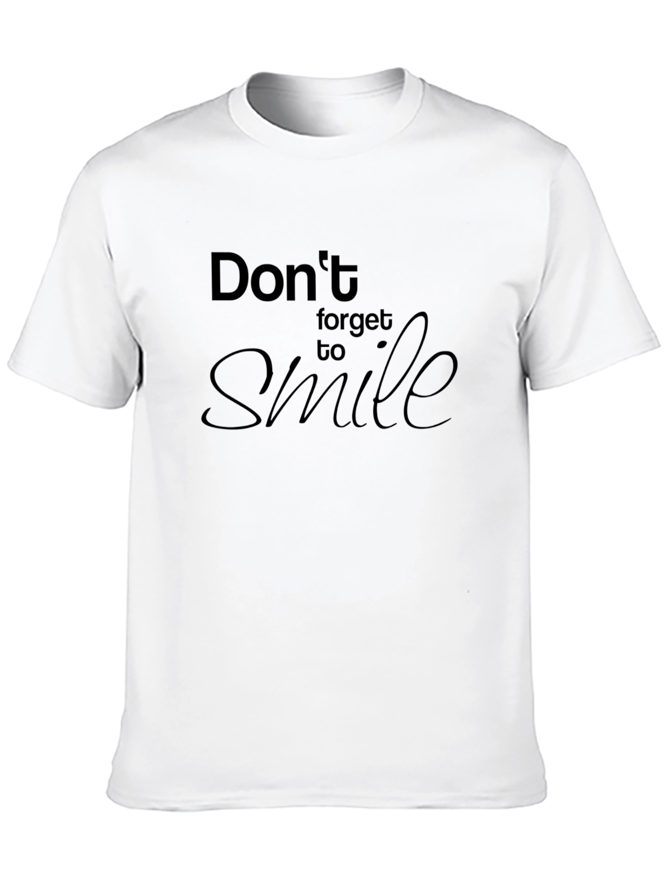 Dont Forget to Smile Black T-Shirt