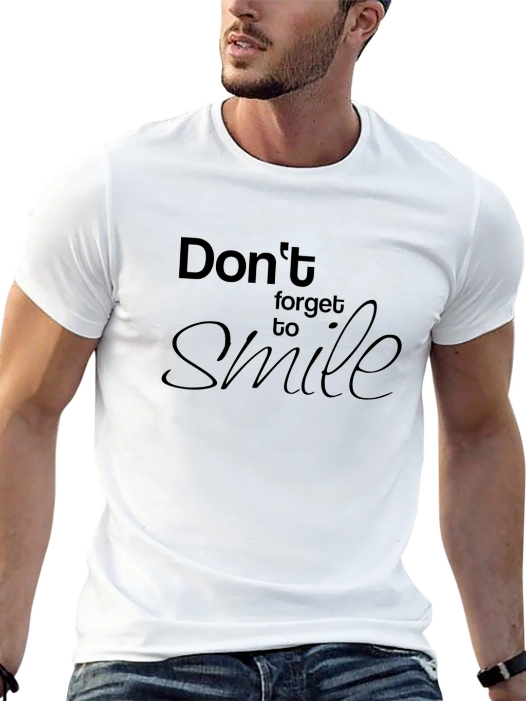 Dont Forget to Smile Black T-Shirt