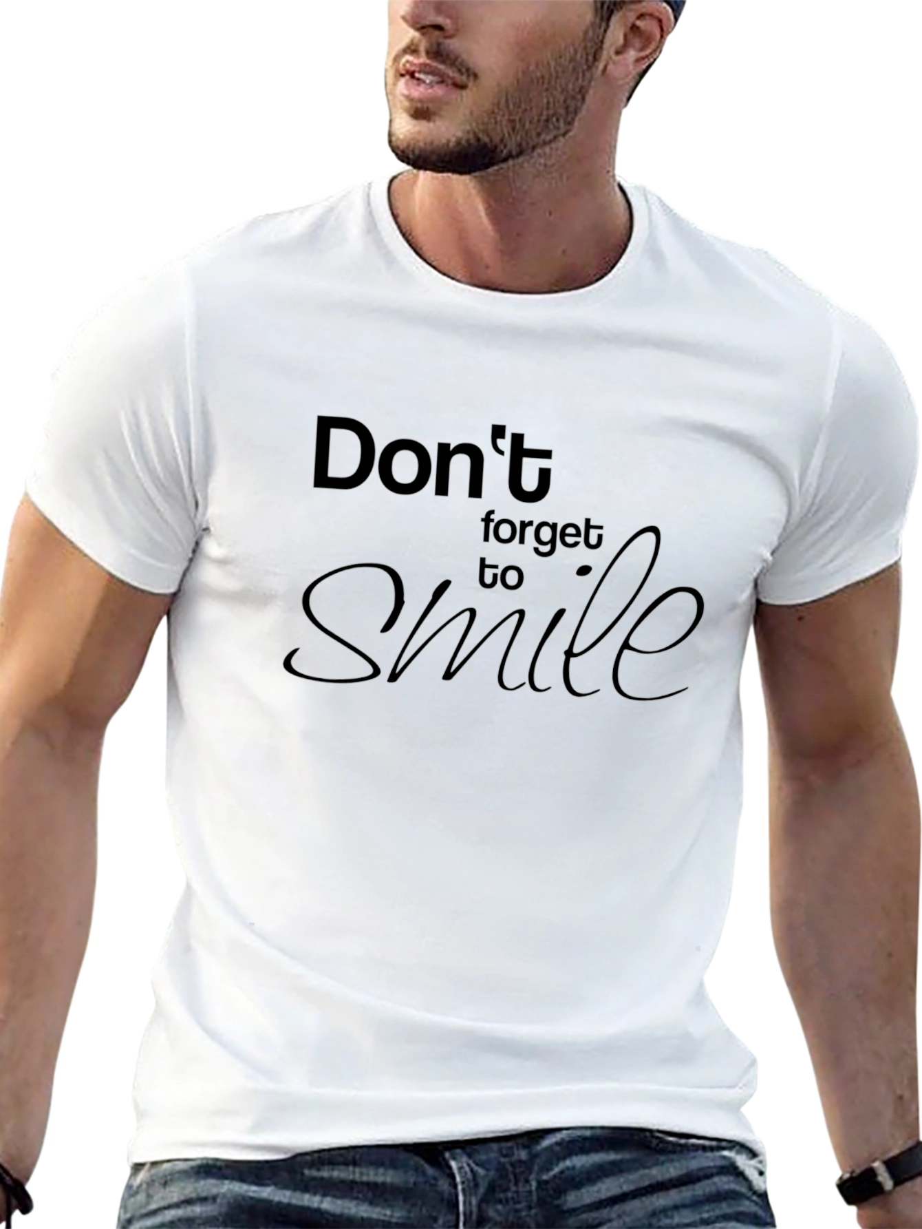 Dont Forget to Smile Black T-Shirt