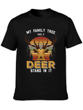 Family Tree Deer Graphic T-Shirt