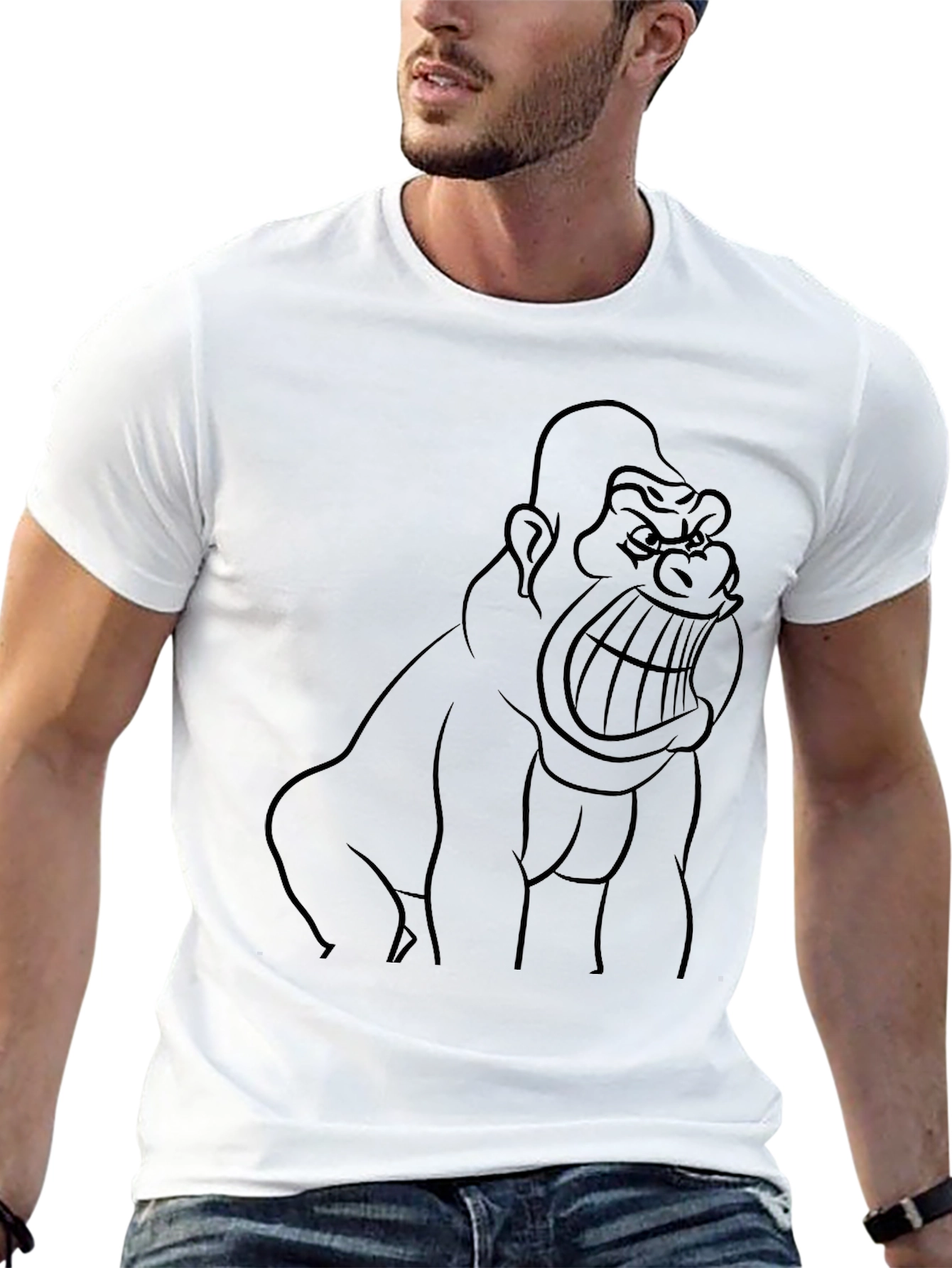 Gorilla Graphic Black T-Shirt - Fierce Style!