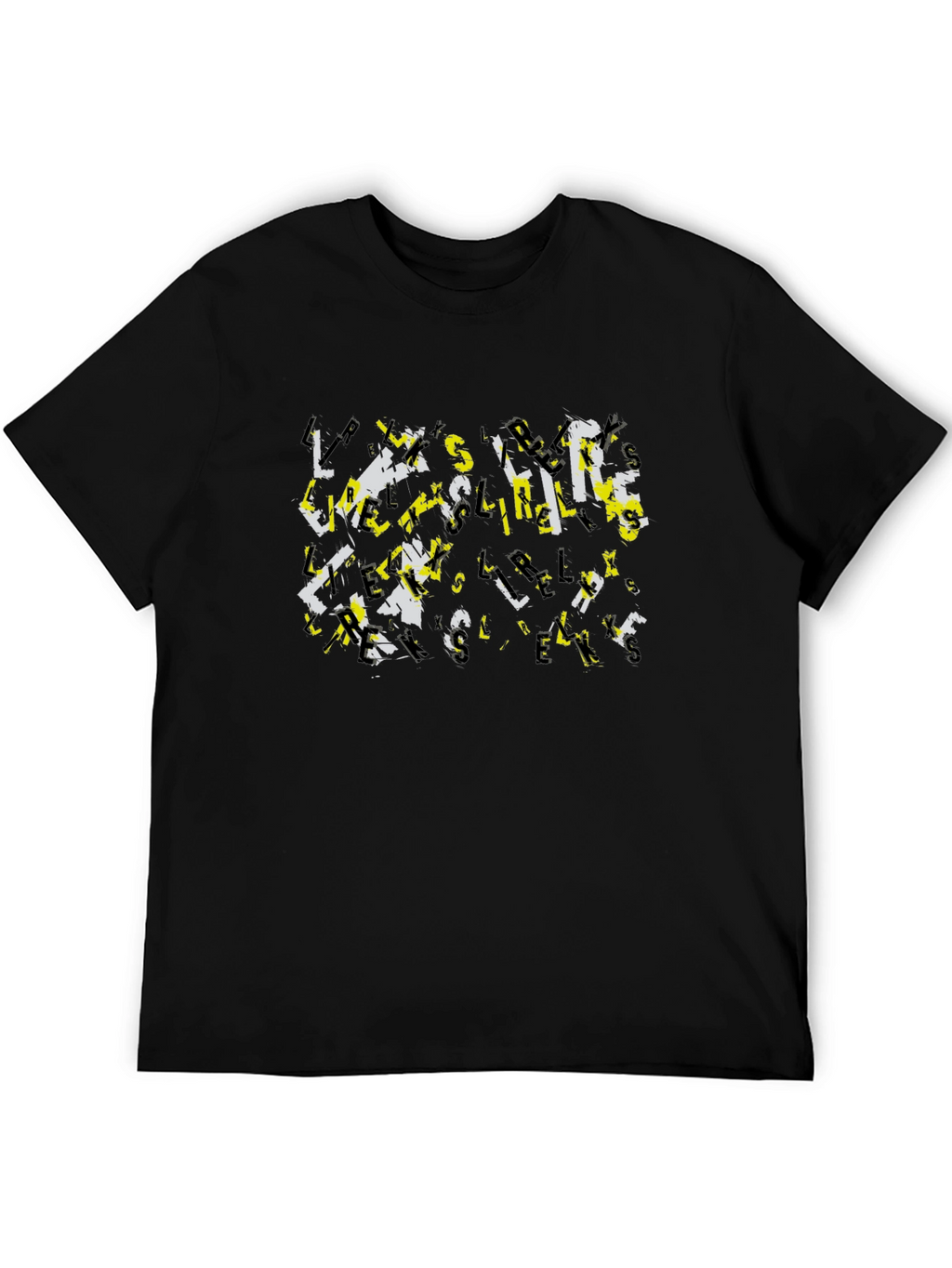 Abstract Letter Graphic Print Tee