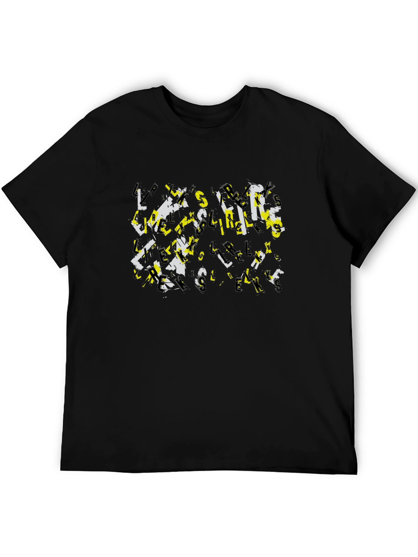 Abstract Letter Graphic Print Tee