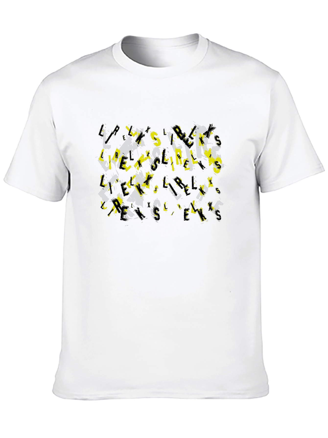 Abstract Letter Graphic Print Tee