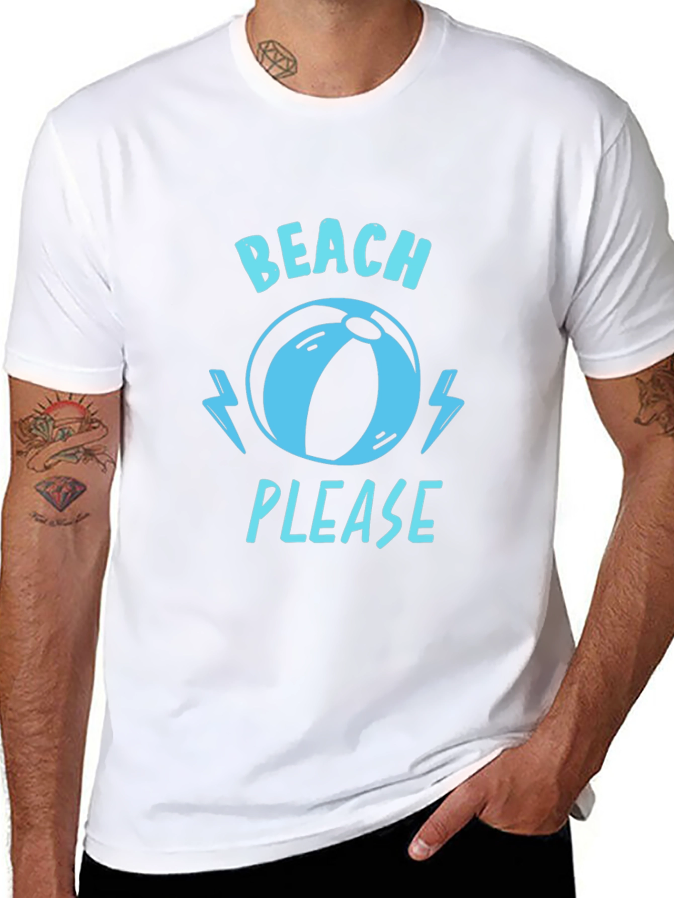 Beach Please Graphic T-Shirt - Summer Fun Tee