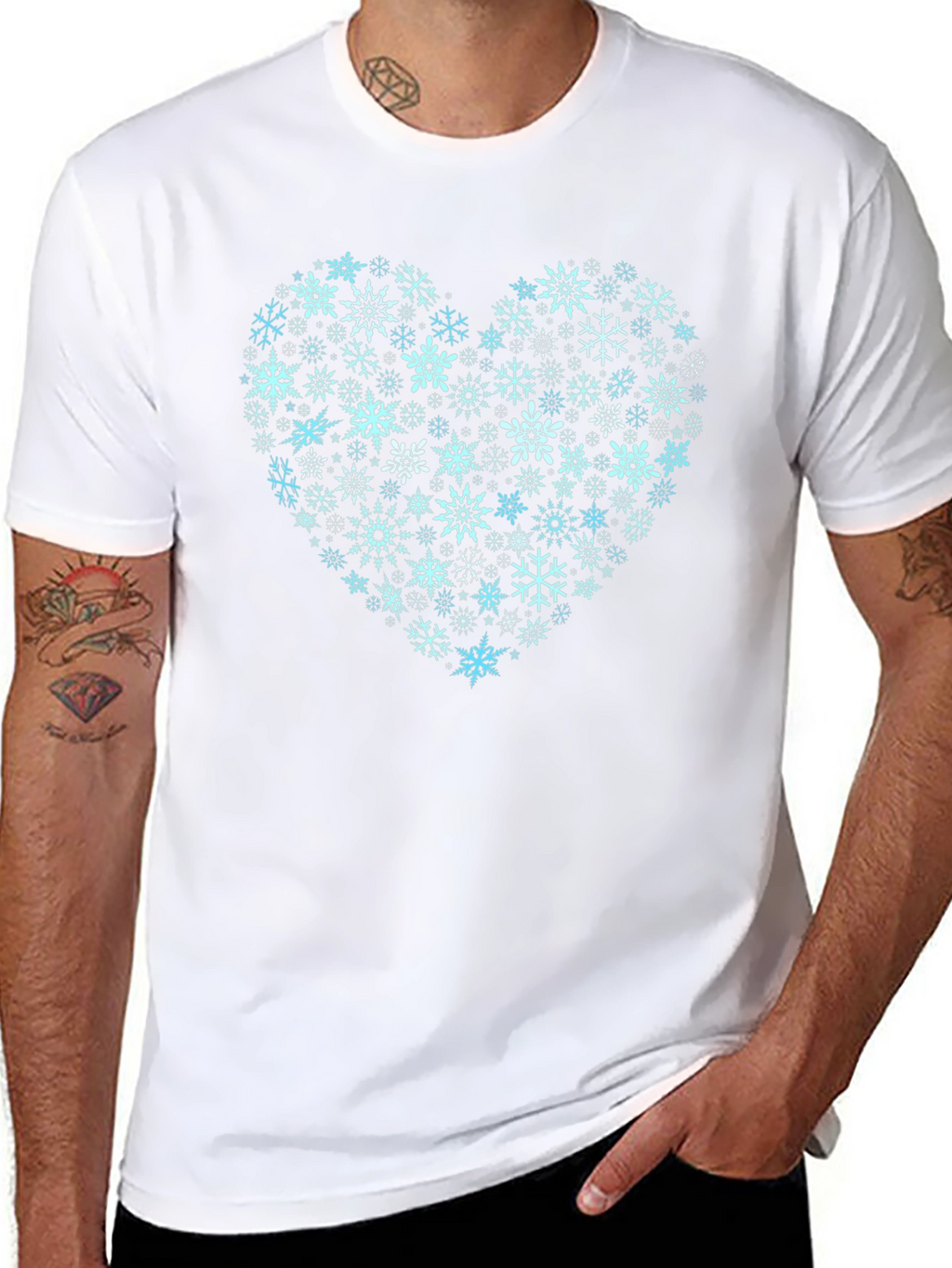 Snowflake Heart Tee - Winter Love!