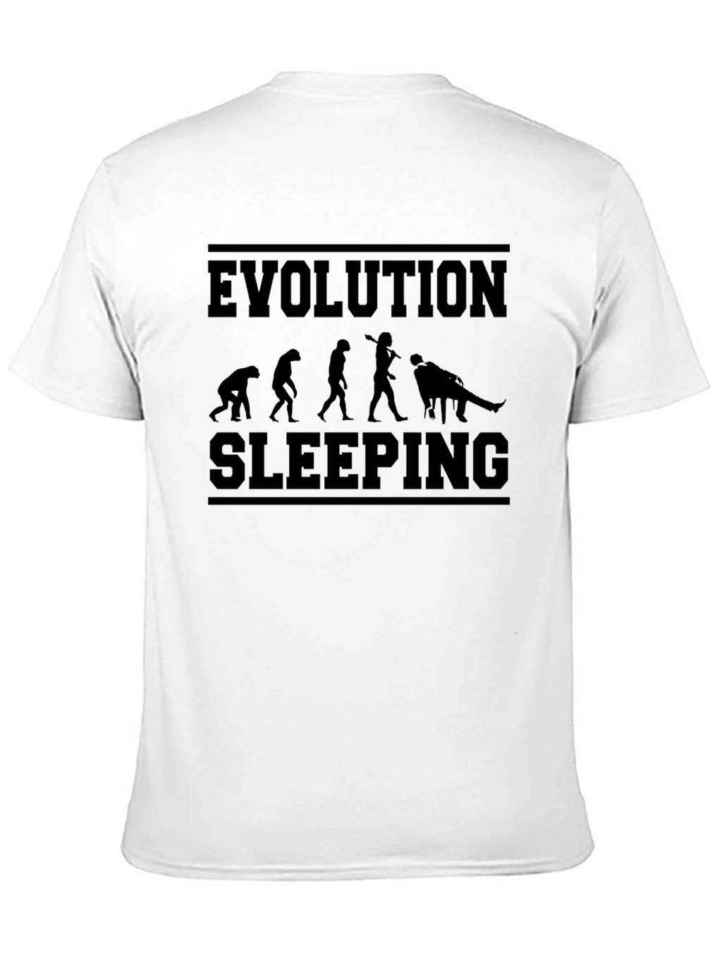 Evolution of Sleeping Funny Mens T-Shirt