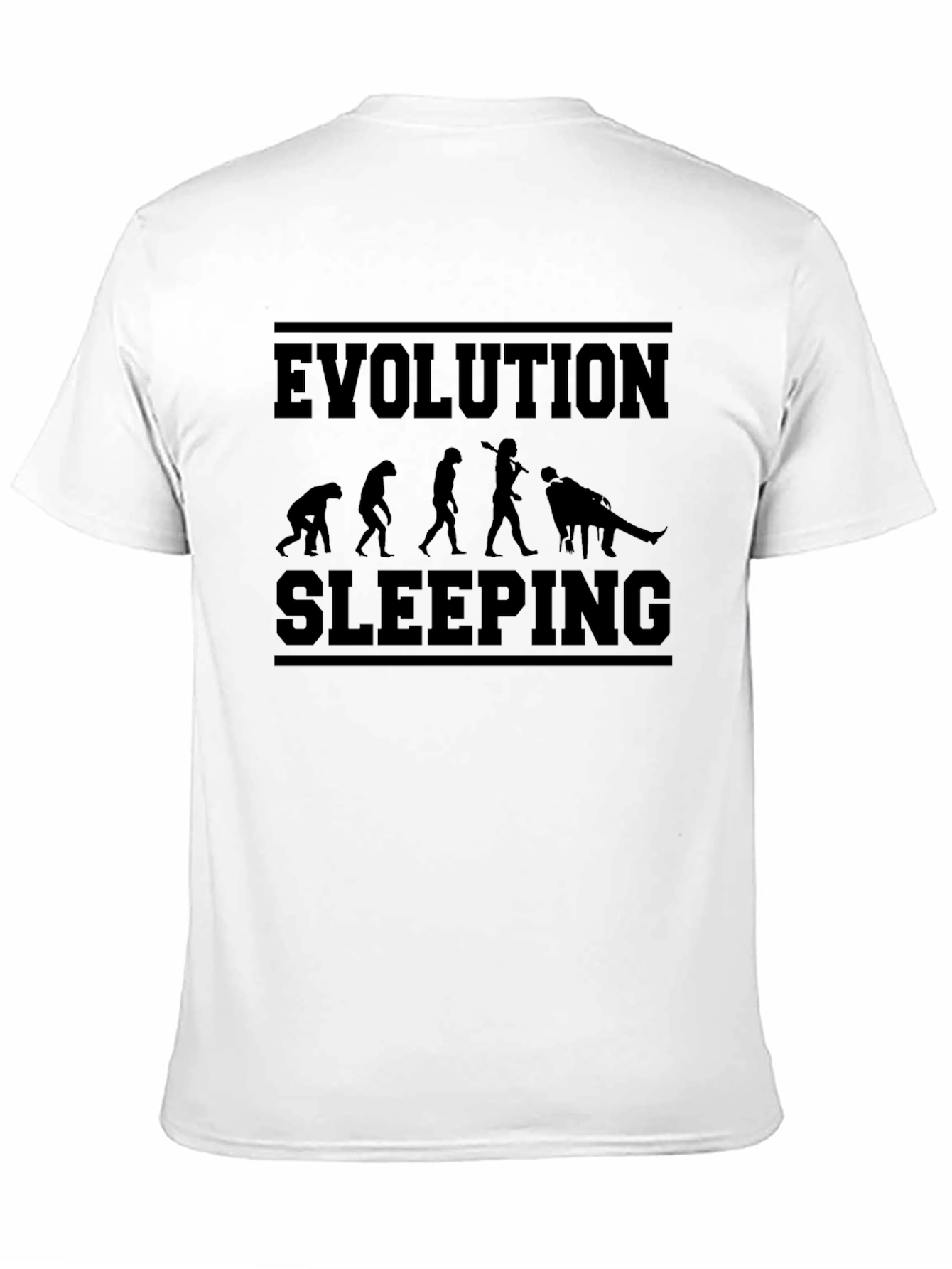 Evolution of Sleeping Funny Mens T-Shirt