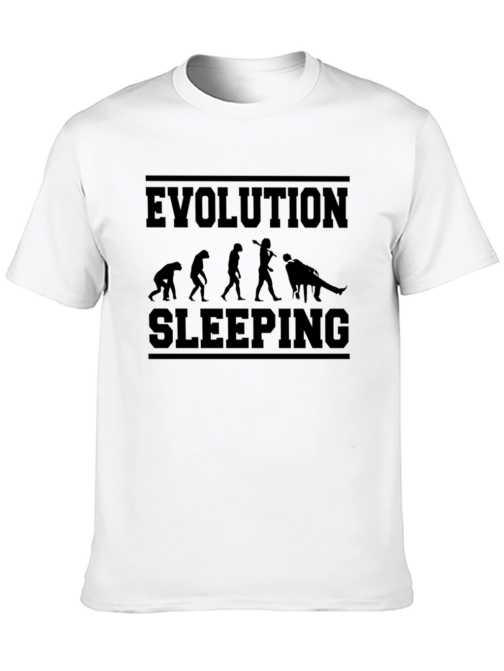 Evolution of Sleeping Funny Mens T-Shirt