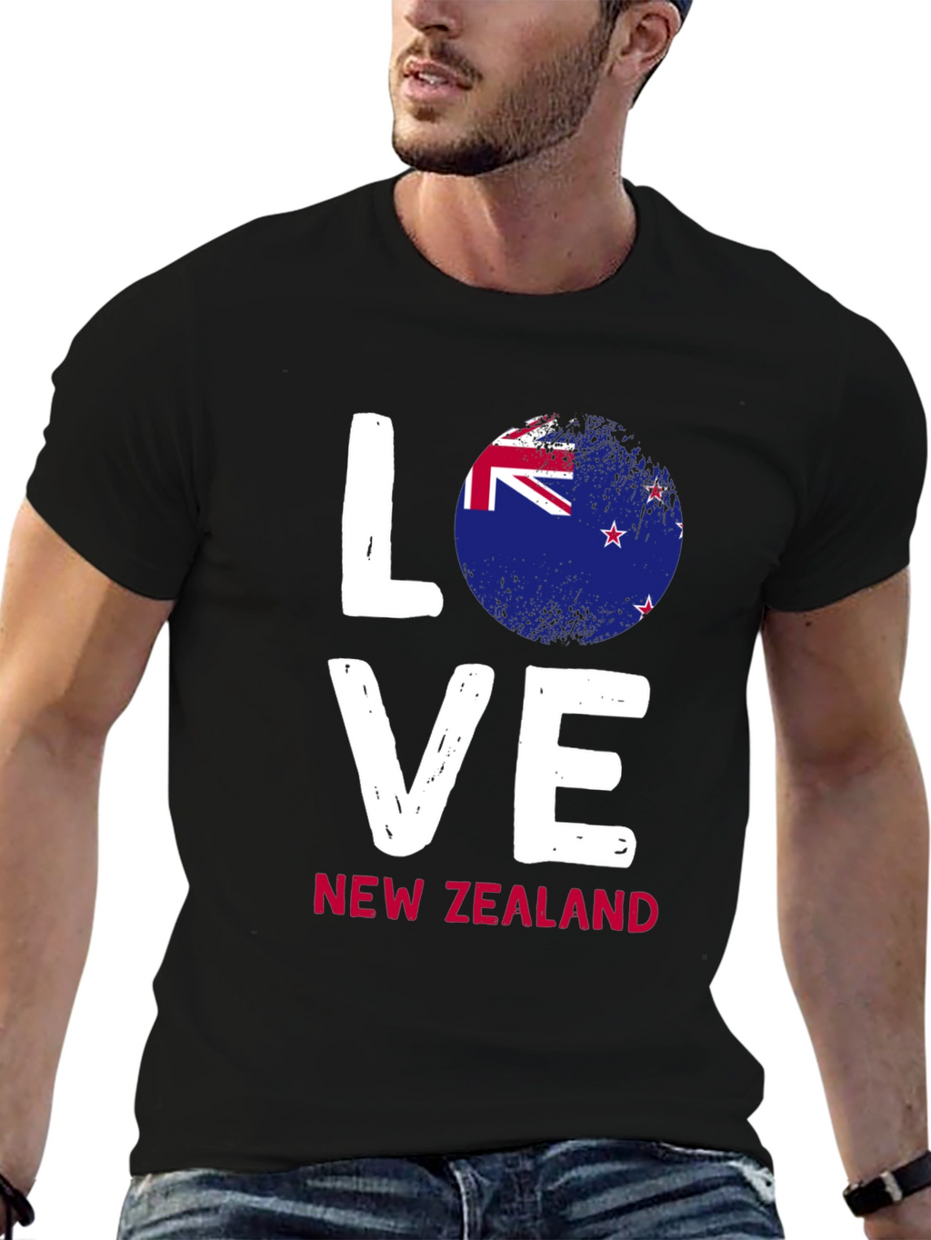 Love New Zealand Flag Graphic Tee