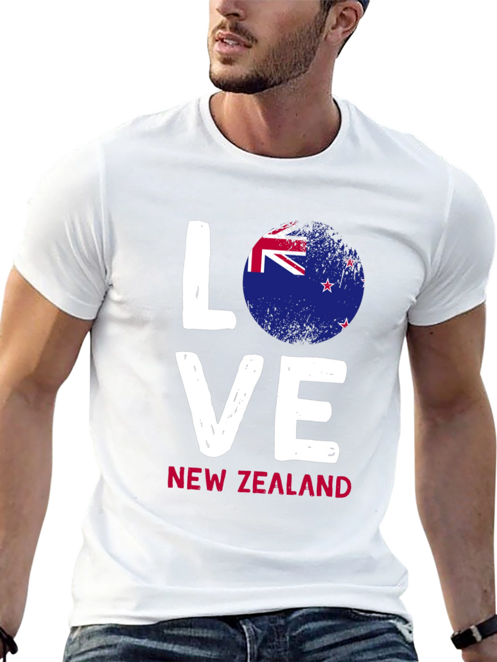 Love New Zealand Flag Graphic Tee