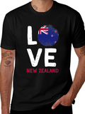 Love New Zealand Flag Graphic Tee