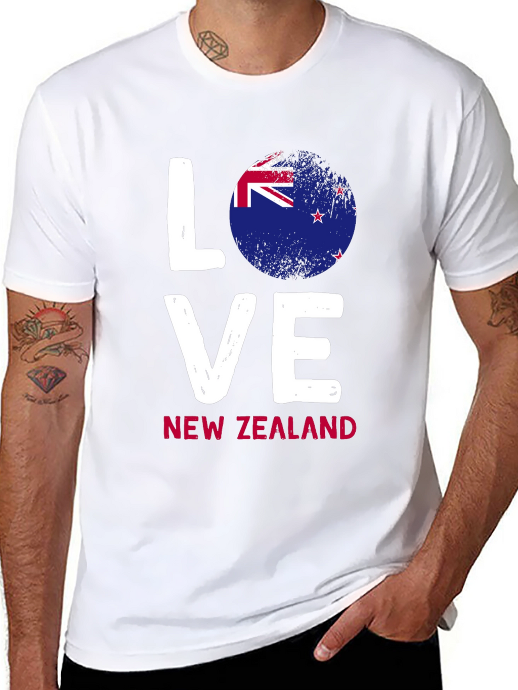Love New Zealand Flag Graphic Tee