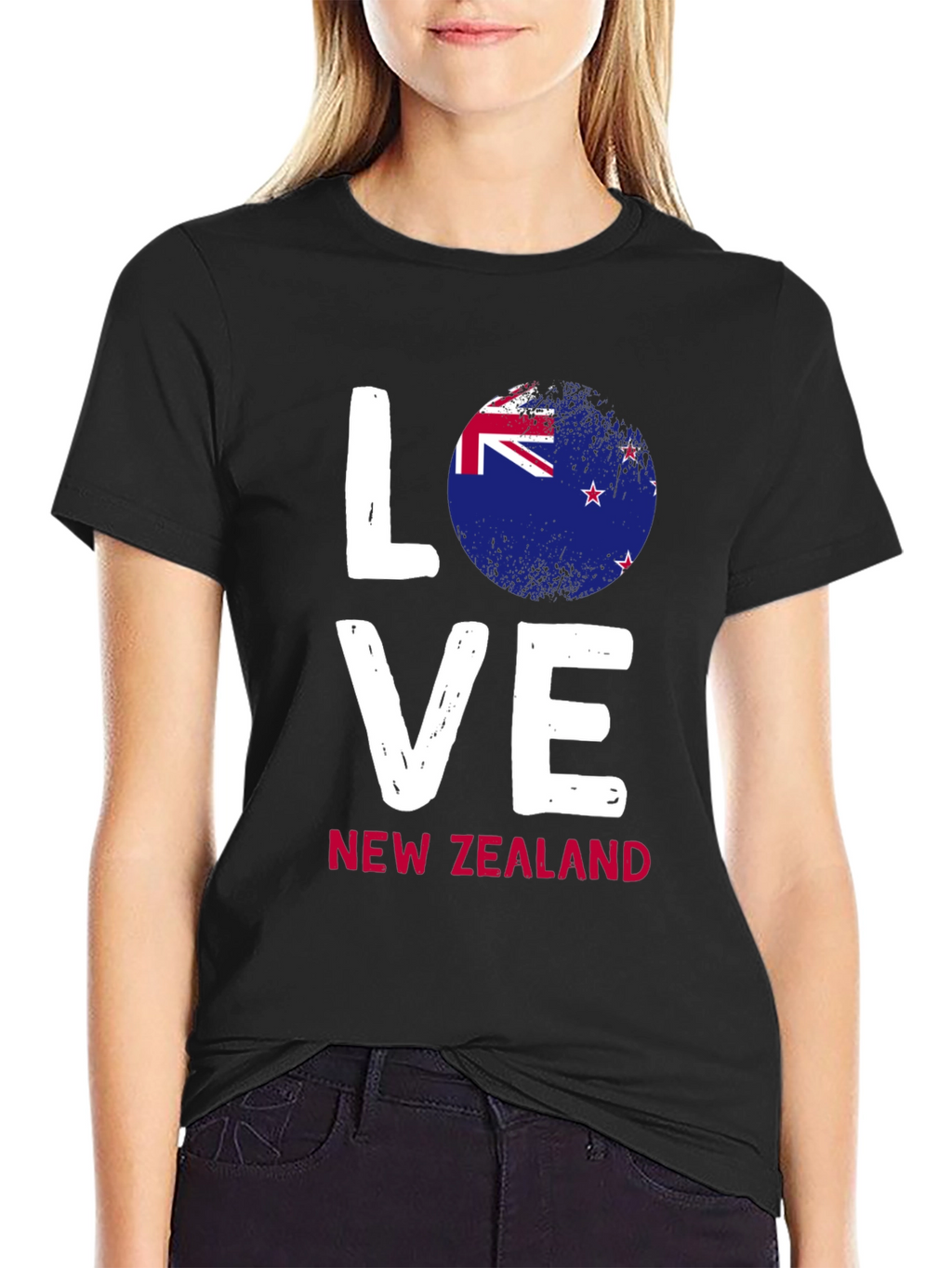 Love New Zealand Flag Graphic Tee