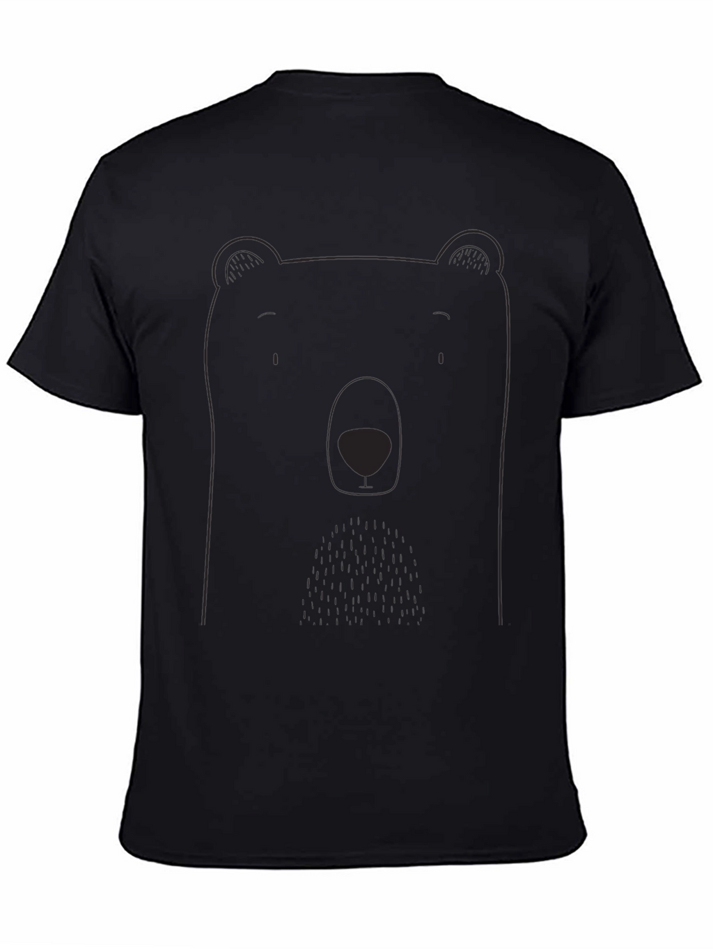 Bear Graphic Tee - Mens Black Casual Shirt