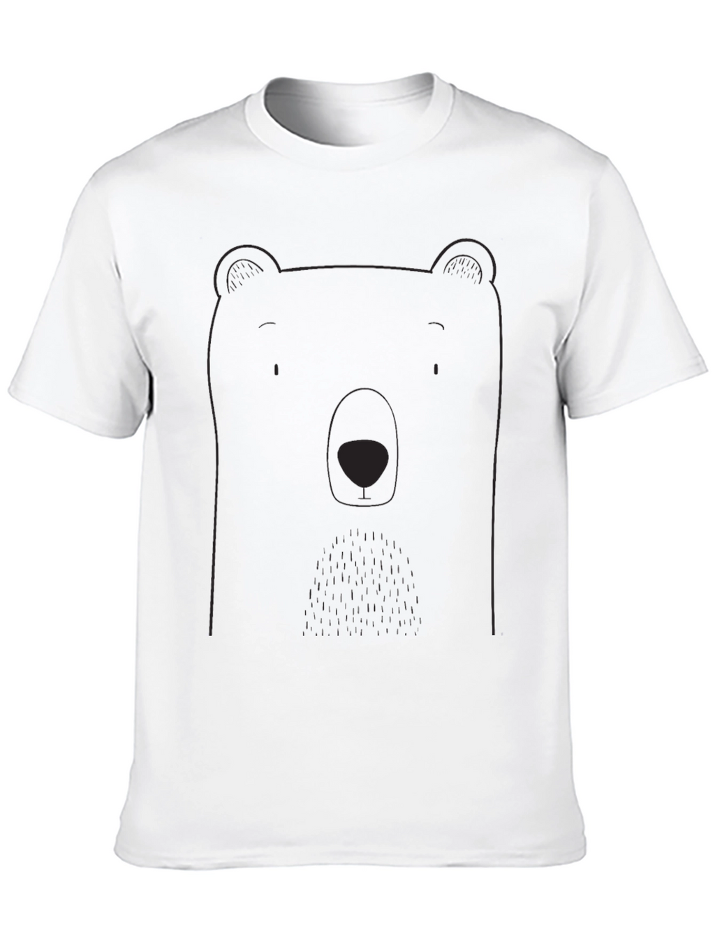 Bear Graphic Tee - Mens Black Casual Shirt