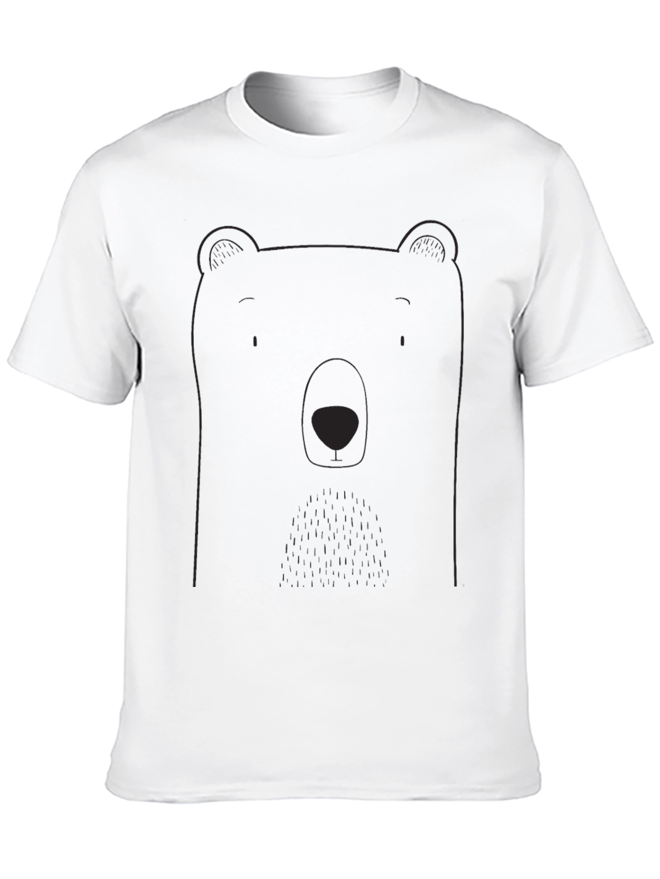 Bear Graphic Tee - Mens Black Casual Shirt
