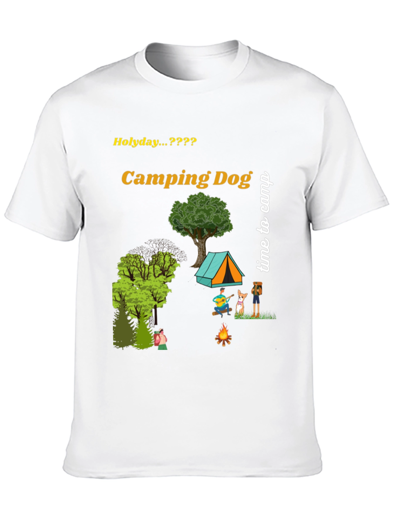 Camping Dog Graphic Tee
