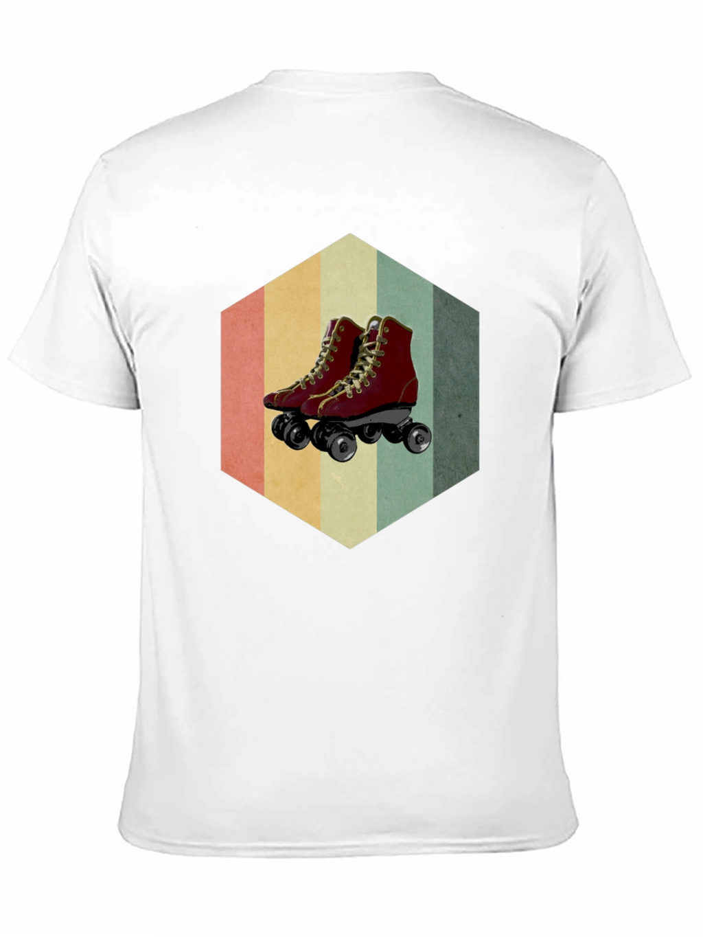 Retro Roller Skate Graphic Tee - Black Casual Shirt