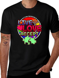 Autism Awareness Graphic T-Shirt - Live Love Accept