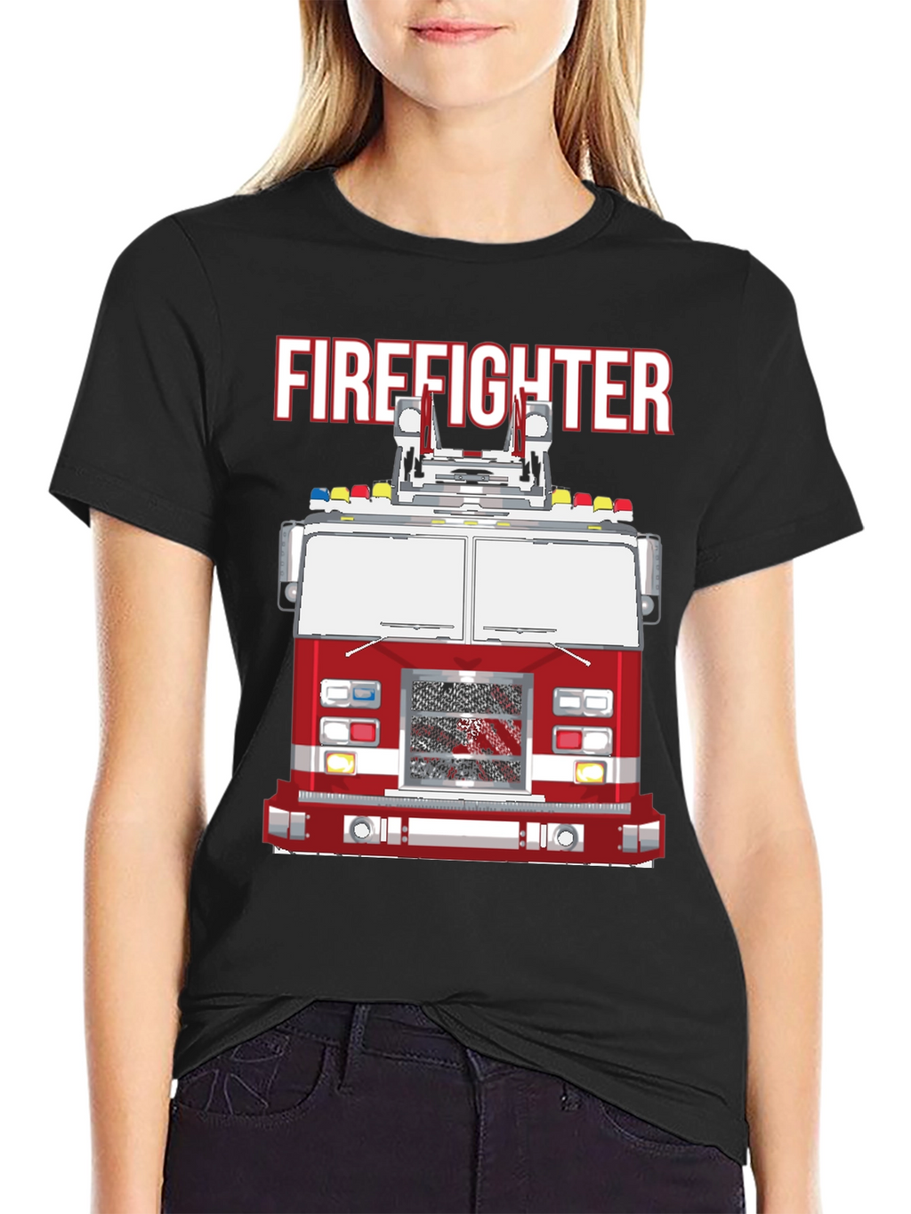 Firefighter Truck Graphic T-Shirt