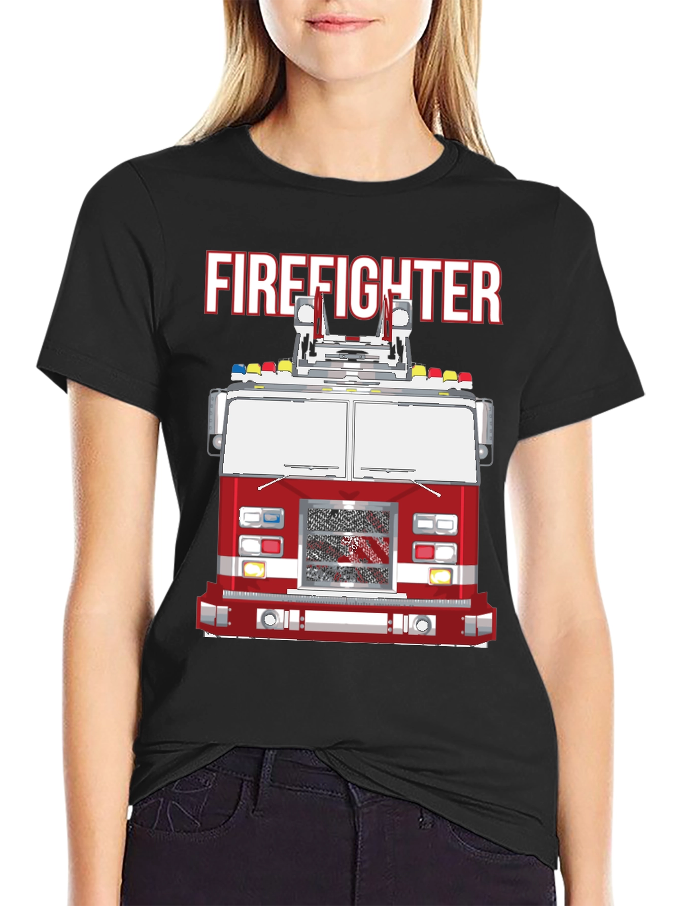 Firefighter Truck Graphic T-Shirt