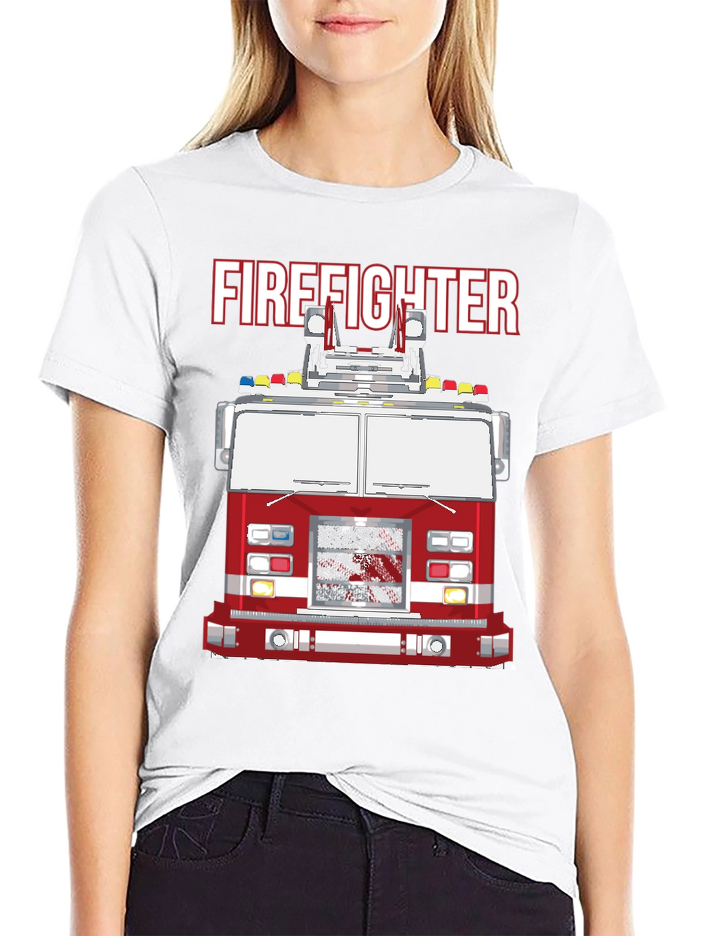 Firefighter Truck Graphic T-Shirt