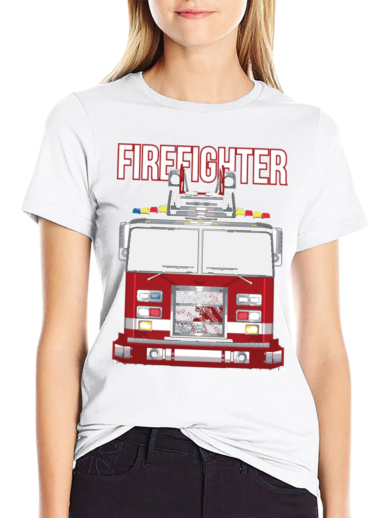 Firefighter Truck Graphic T-Shirt