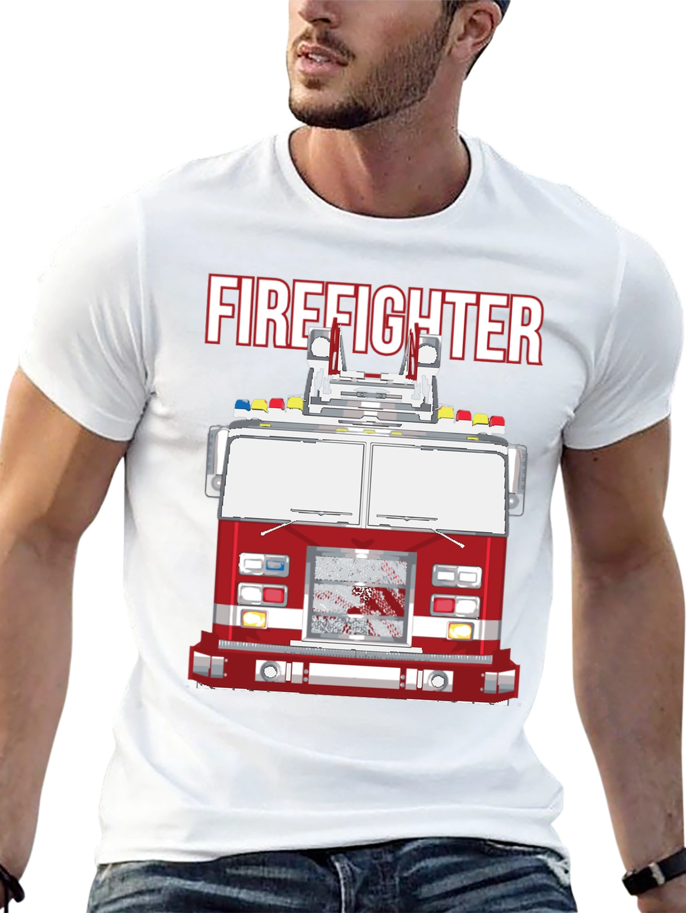 Firefighter Truck Graphic T-Shirt