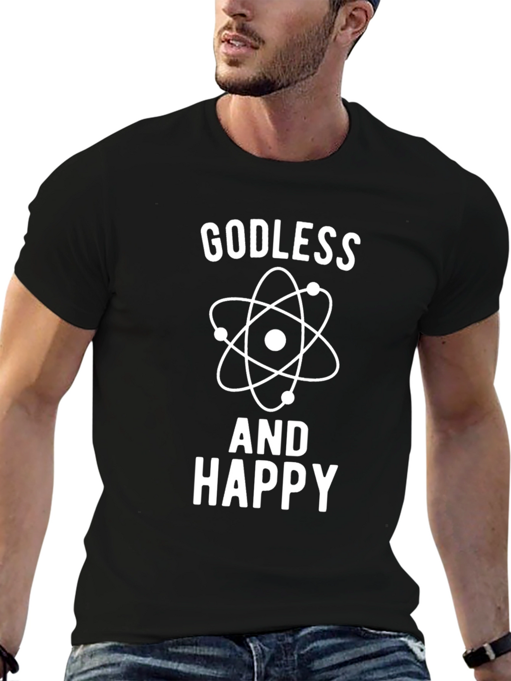 Godless And Happy Graphic T-Shirt