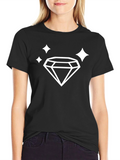 Diamond Sparkle Black Graphic Tee