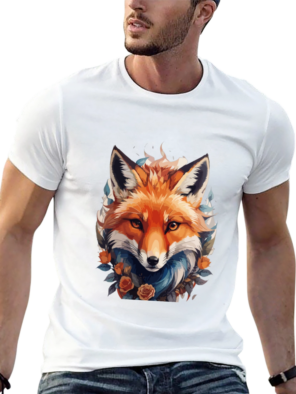 Fox Floral T-Shirt - Mens Graphic Tee