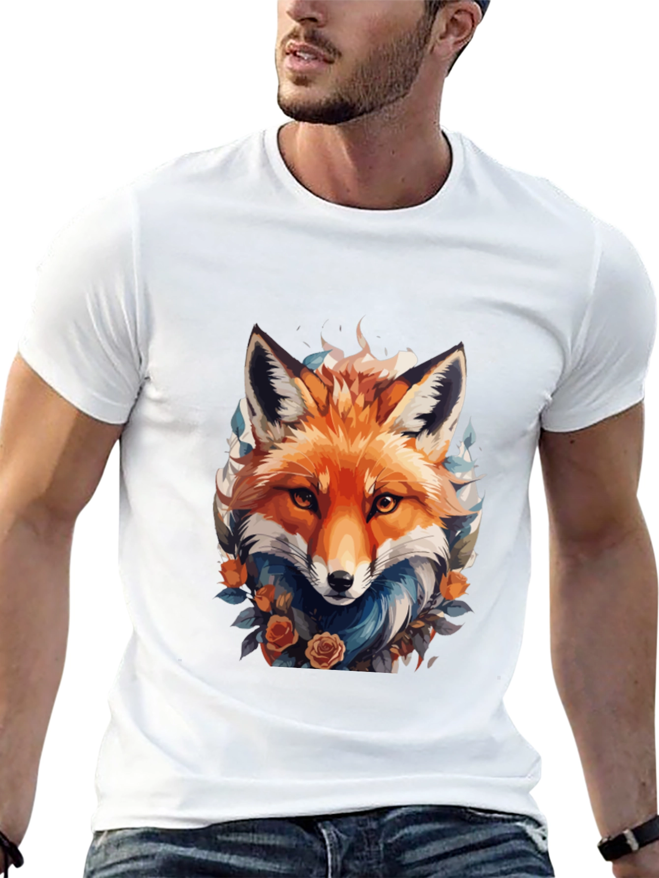Fox Floral T-Shirt - Mens Graphic Tee
