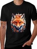 Fox Floral T-Shirt - Mens Graphic Tee
