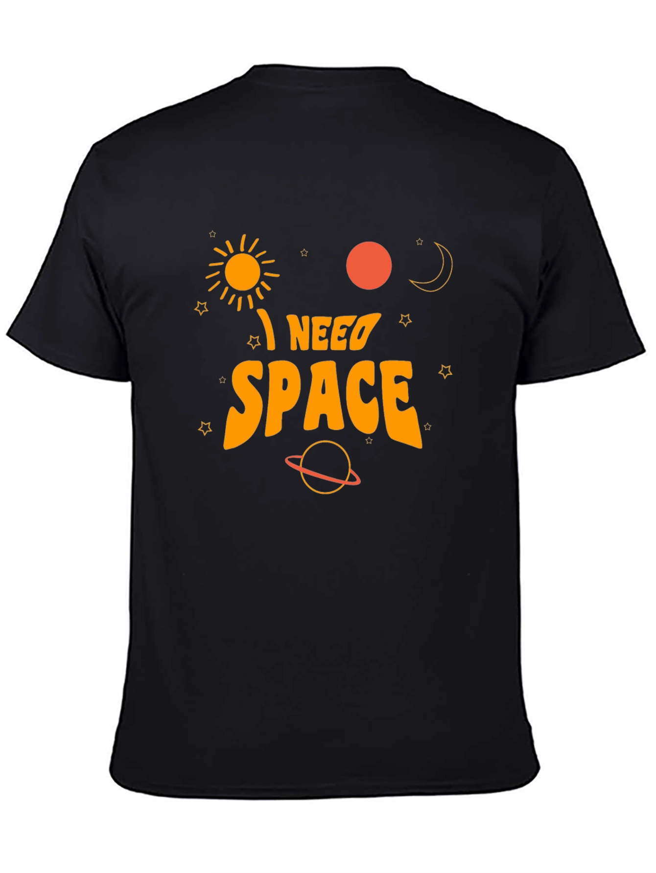 I Need Space Graphic T-Shirt - Black
