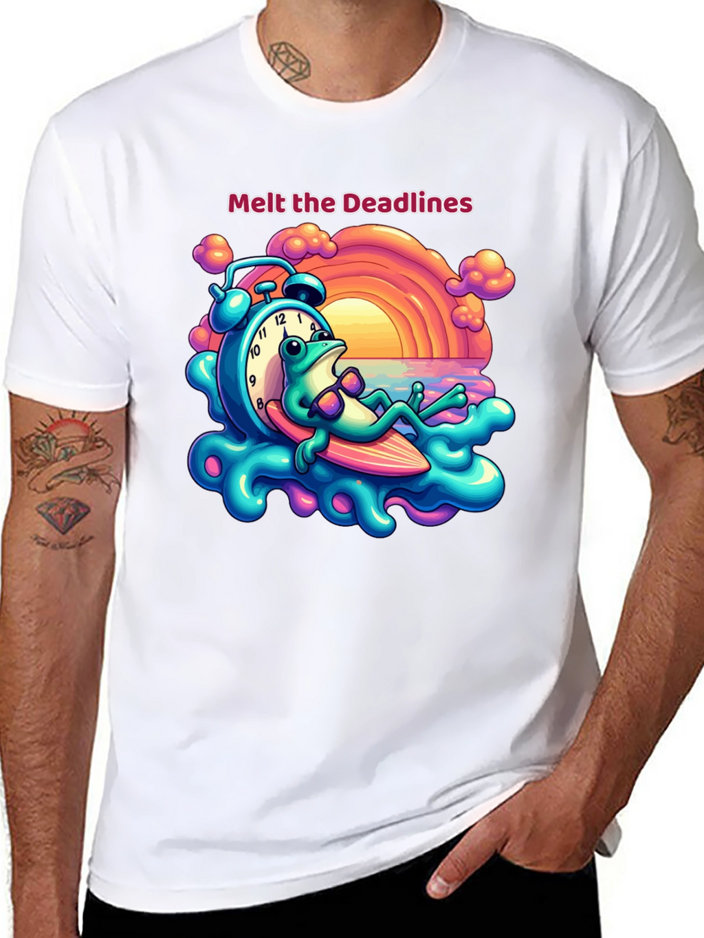 Melt the Deadlines Frog Relaxing T-Shirt