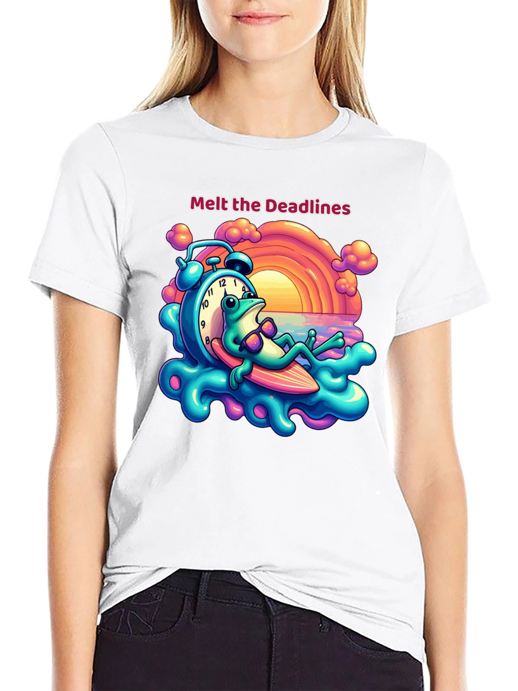 Melt the Deadlines Frog Relaxing T-Shirt